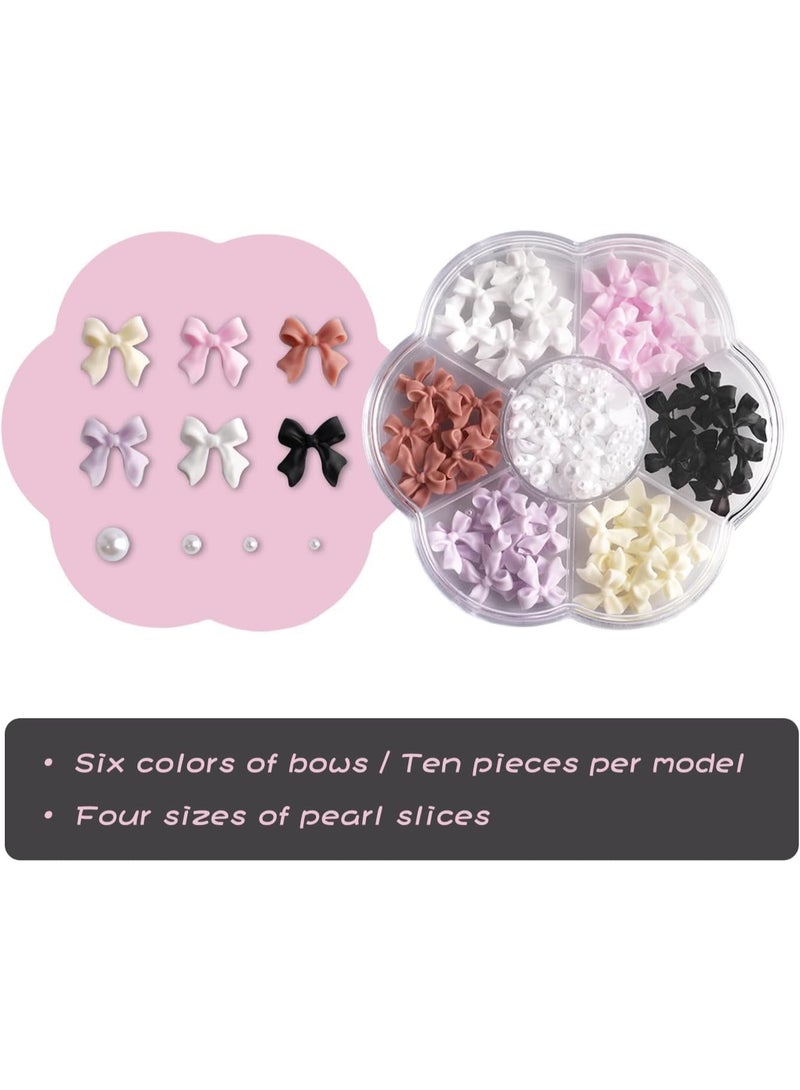 ChicAbode 4 Pack Colorful Bow-Knot Nail Stud Rhinestones Crystal, 3D Bow-Knot Colorful Nail Charms Set for Nail Stones Design DIY Decoration Jewel Stones Nail Art Rhinestones - Image 2